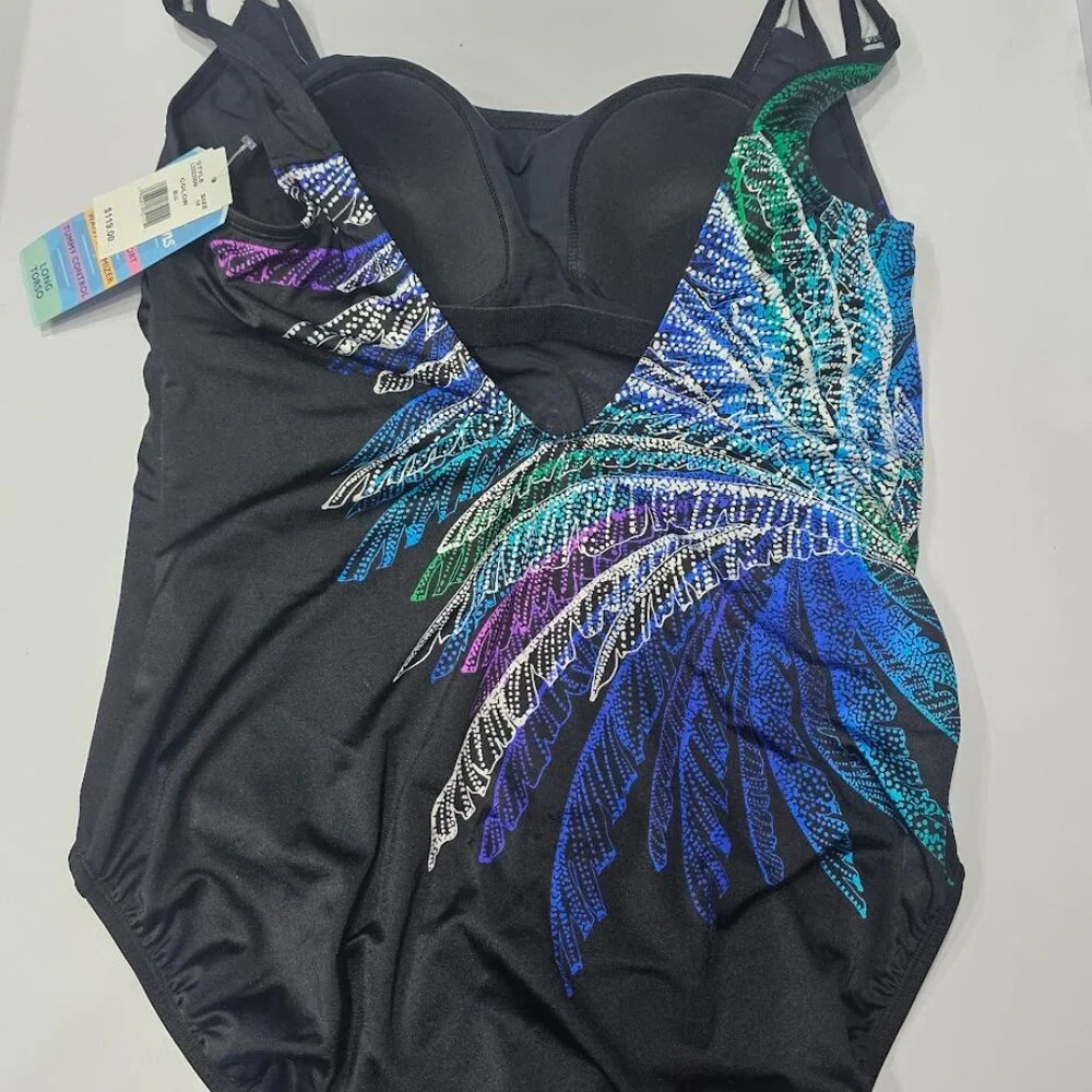 Swim Solutions Firework Print One-Piece Swimsuit - Picture 6 of 7